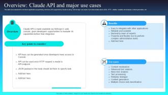 Overview Claude API And Major Use Cases Claude AI The Newest AI Chatbot To Watch AI SS V