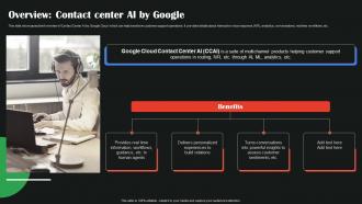 Overview Contact Center AI By Google AI Google To Augment Business Operations AI SS V