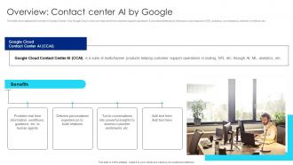 Overview Contact Center AI By Google Chatbot Usage Guide AI SS V