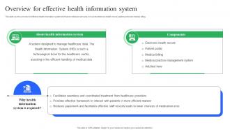 Overview For Effective Health Information System Enhancing Medical Facilities