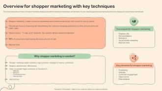 Overview For Shopper Marketing With Key Techniques Shopper Marketing Plan To Improve