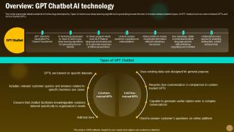 Overview GPT Chatbot AI Technology Revolutionizing Future With GPT ChatGPT SS V