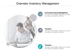 Overview inventory management ppt powerpoint presentation guidelines cpb