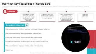 Overview Key Capabilities Of Google Bard Open AIs ChatGPT Vs Google Bard ChatGPT SS V