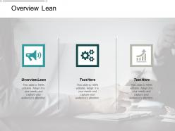 Overview lean ppt powerpoint presentation gallery slideshow cpb