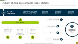 Overview Of Aave As Decentralised Finance Platform Understanding Role Of Decentralized BCT SS