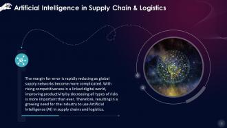 Overview Of AI In Supply Chain And Logistics Training Ppt