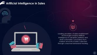 Overview Of Artificial Intelligence In Sales Training Ppt Customizable Aesthatic