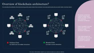 Overview Of Blockchain Architecture Cryptographic Ledger IT