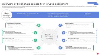 Overview Of Blockchain Scalability In Crypto Ecosystem Deep Dive Into Blockchain Ppt Template BCT SS V
