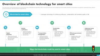 Overview Of Blockchain Technology Blockchain Technologies For Sustainable Development BCT SS