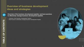 Overview Of Business Development Ideas And Strategies Powerpoint Presentation Slides V Unique Pre-designed
