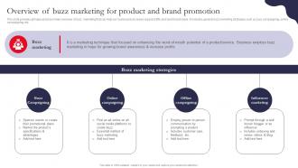 Overview Of Buzz Marketing For Product And Brand Driving Organic Traffic Through Social Media MKT SS V