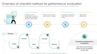 Overview Of Checklist Method For Performance Evaluation Strategies For Employee