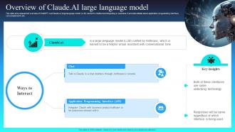 Overview Of Claude AI Large Language Model Claude AI The Newest AI Chatbot To Watch AI SS V