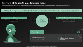 Overview Of Claude AI Large Language Model ClaudeAI The Future Of AI Chatbots AI SS V