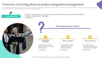 Overview Of Closing Phase In Project Integration Management PM SS