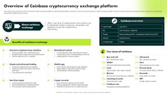 Overview Of Coinbase Cryptocurrency Exchange Platform Ultimate Guide To Blockchain BCT SS