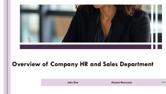 Overview Of Company HR And Sales Department PPT Summary AT