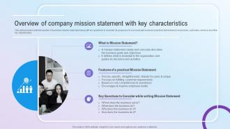 Overview Of Company Mission Statement With Key Step By Step Guide For Marketing MKT SS V