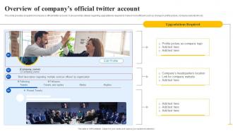 Overview Of Companys Official Twitter Account Ppt Powerpoint Presentation File Pictures