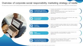 Overview Of Corporate Social Responsibility Marketing Detailed Analysis Of Nestles Marketing Strategy SS