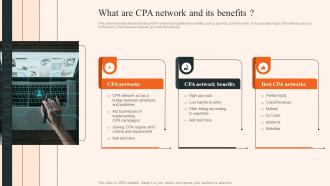 Overview Of CPA Marketing What Are CPA Network And Its Benefits Ppt Icon Microsoft MKT SS V