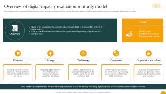 Overview Of Digital Capacity Evaluation Maturity Model How Digital Transformation DT SS