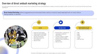 Overview Of Direct Ambush Marketing Strategy Streamlined Ambush Marketing Techniques MKT SS V