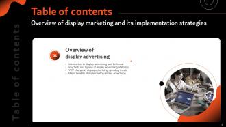 Overview Of Display Marketing And Its Implementation Strategies Powerpoint Presentation Slides MKT CD V Content Ready Idea