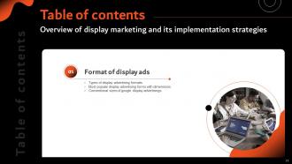 Overview Of Display Marketing And Its Implementation Strategies Powerpoint Presentation Slides MKT CD V Visual Idea