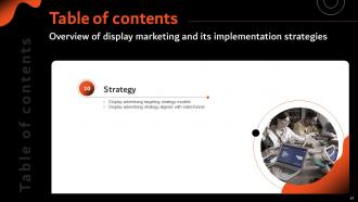 Overview Of Display Marketing And Its Implementation Strategies Powerpoint Presentation Slides MKT CD V Downloadable Ideas
