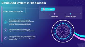 Overview Of Distributed System In Blockchain Training Ppt