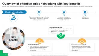 Overview Of Effective Sales Effective Sales Networking Strategy To Boost Revenue SA SS