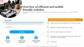 Overview Of Efficient And Mobile Friendly Websites Implementing Marketing Strategies