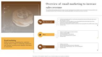 Overview Of Email Marketing To Increase Elevating Sales Revenue With New Bakery MKT SS V