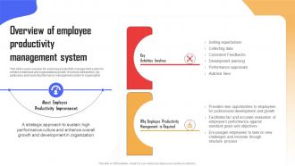 Overview Of Employee Productivity Implementing Strategies To Enhance Organizational