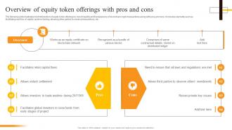 Overview Of Equity Token Offerings With Pros And Cons Security Token Offerings BCT SS
