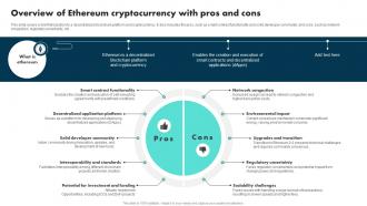 Overview Of Ethereum Cryptocurrency With Pros And Cons Exploring The Role BCT SS