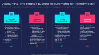 Overview Of Finance Transformation Accounting And Finance Business Requirements Transformation