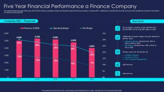 Overview Of Finance Transformation Change Five Year Financial Performance