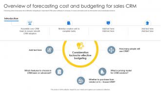 Overview Of Forecasting Cost And Sales CRM Unlocking Efficiency And Growth SA SS