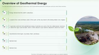 Overview Of Geothermal Energy Clean Energy Ppt Powerpoint Presentation Icon Show