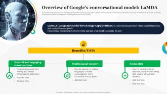 Overview Of Googles Conversational Model How To Use Google AI For Your Business AI SS
