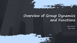 Overview Of Group Dynamics And Functions PPT Template ACP