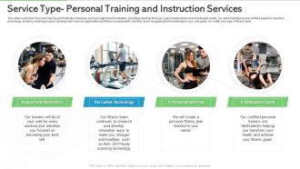 Overview of gym health and fitness clubs industry service type personal training and instruction services