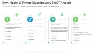Overview of gym health and fitness gym health and fitness clubs industry swot analysis
