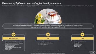 Overview Of Influencer Marketing For Brand Promotion Efficient Bake Shop MKT SS V