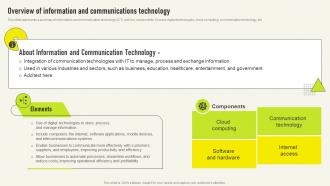 Overview Of Information And Communications Comprehensive Guide For Deployment Strategy SS V
