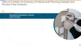 Overview of internal audit planning checklist and process of the company powerpoint presentation slides